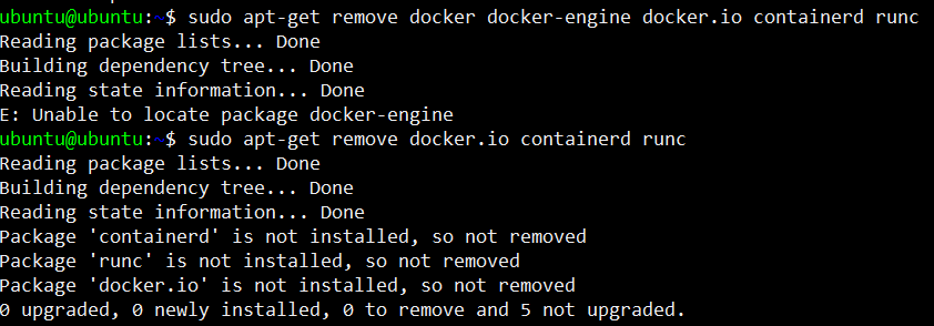 other docker removal